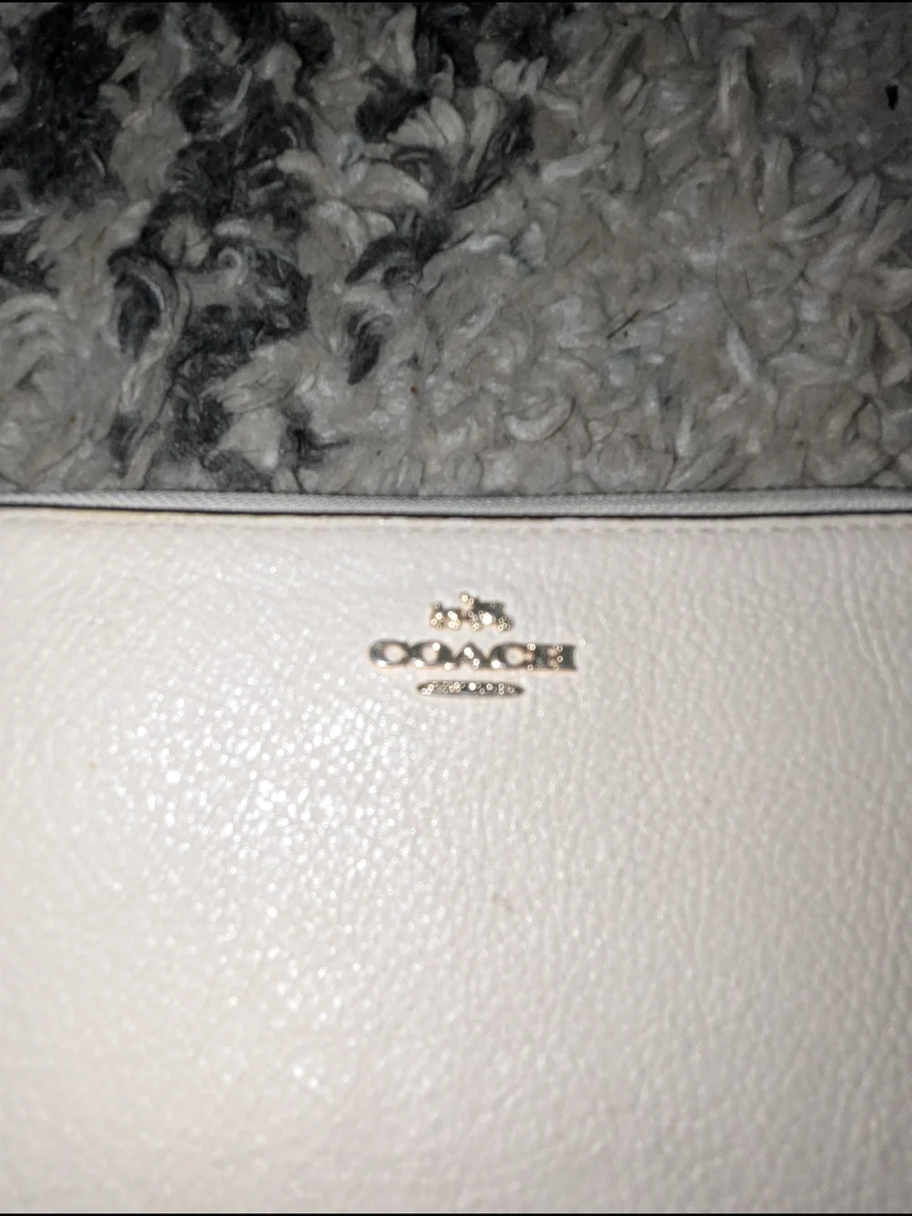 Coach Pebbled Leather Zip Wallet in Light Pink